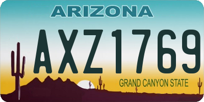AZ license plate AXZ1769