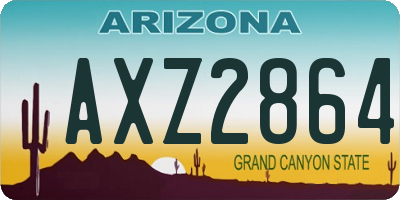 AZ license plate AXZ2864