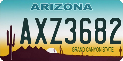 AZ license plate AXZ3682