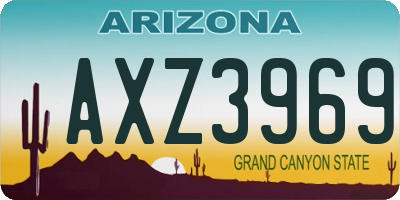 AZ license plate AXZ3969