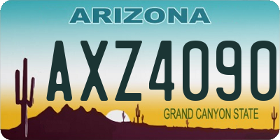 AZ license plate AXZ4090