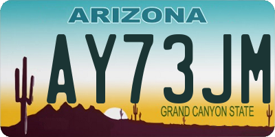 AZ license plate AY73JM