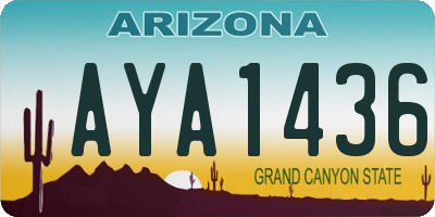 AZ license plate AYA1436