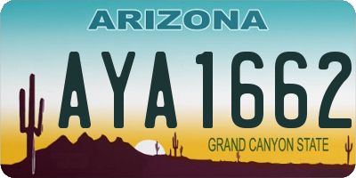 AZ license plate AYA1662