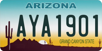 AZ license plate AYA1901