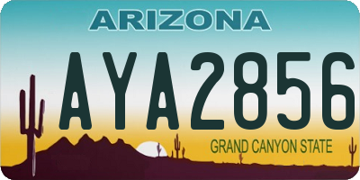 AZ license plate AYA2856
