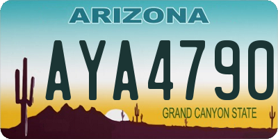 AZ license plate AYA4790