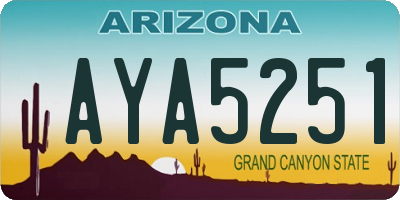 AZ license plate AYA5251