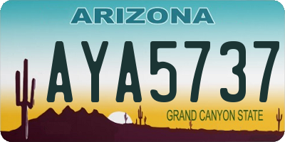 AZ license plate AYA5737