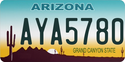 AZ license plate AYA5780