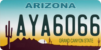 AZ license plate AYA6066