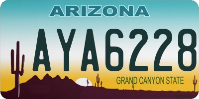 AZ license plate AYA6228