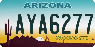 AZ license plate AYA6277