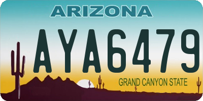 AZ license plate AYA6479