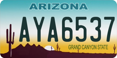 AZ license plate AYA6537