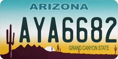 AZ license plate AYA6682