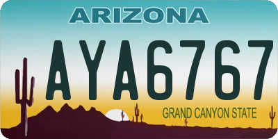 AZ license plate AYA6767