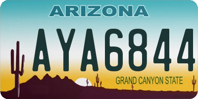 AZ license plate AYA6844