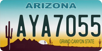 AZ license plate AYA7055