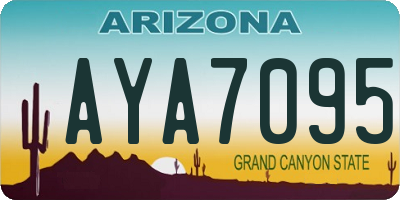 AZ license plate AYA7095