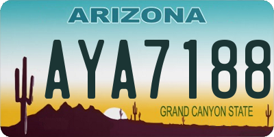 AZ license plate AYA7188