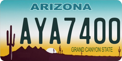 AZ license plate AYA7400