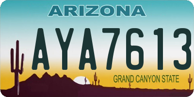 AZ license plate AYA7613