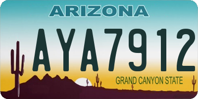 AZ license plate AYA7912
