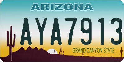 AZ license plate AYA7913