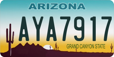 AZ license plate AYA7917