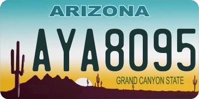 AZ license plate AYA8095