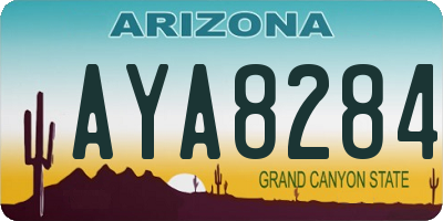 AZ license plate AYA8284