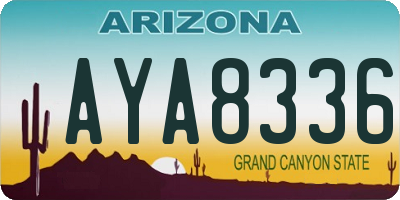 AZ license plate AYA8336