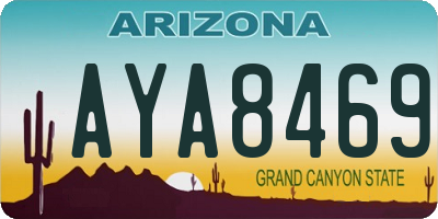 AZ license plate AYA8469