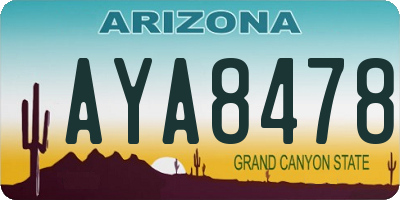 AZ license plate AYA8478