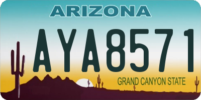 AZ license plate AYA8571