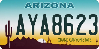 AZ license plate AYA8623