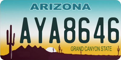 AZ license plate AYA8646