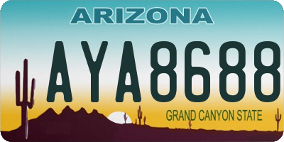 AZ license plate AYA8688