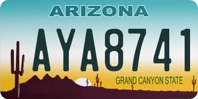 AZ license plate AYA8741