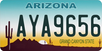 AZ license plate AYA9656