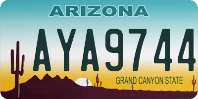 AZ license plate AYA9744