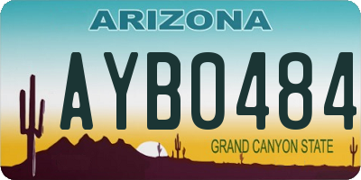 AZ license plate AYB0484