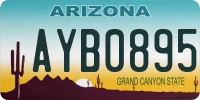 AZ license plate AYB0895