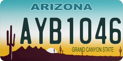 AZ license plate AYB1046