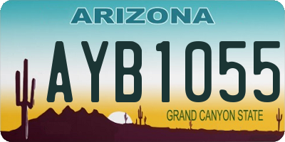 AZ license plate AYB1055
