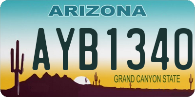 AZ license plate AYB1340