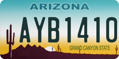 AZ license plate AYB1410