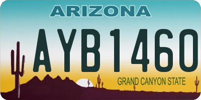 AZ license plate AYB1460