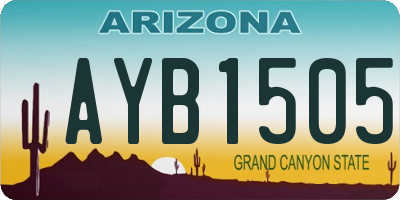 AZ license plate AYB1505